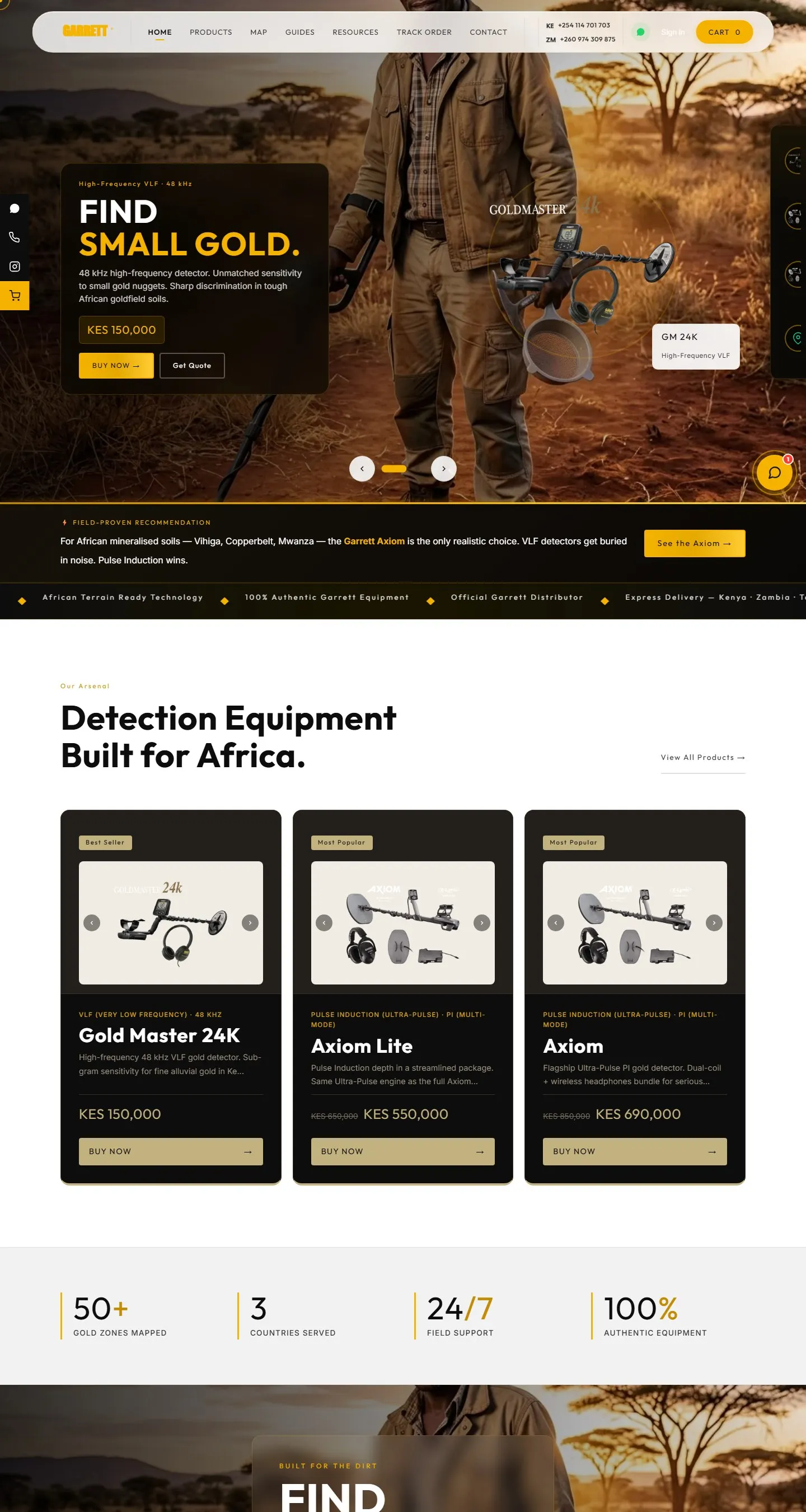 Garrett Africa website